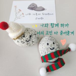 애완돌 반려돌 키우기 엽서 모자 포함 돌멩이