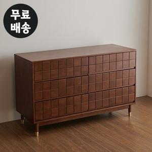 랑데 원목 와이드 체스트 3단 서랍장 삼단(1300)