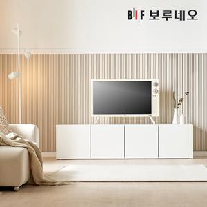 [착불]보루네오 뮤센 거실장 1600 A세트 슬림 티비 TV 다이 선반 낮은 받침대