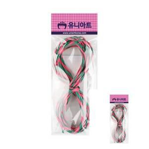 투톤칼라지끈 3MM 빨강 초록 1개입 포장소품 쇼핑백끈