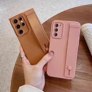 완벽호환 S25ultra S 25 24 23 핸드 밴드 실리콘 케이스 삼성 갤럭시 S21 Fe S22 플러스 울트라 손목 스트