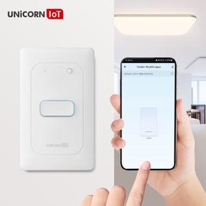 IoT 1구 스마트 벽스위치 무선원격제어 자동불끄기 WIFI방식 TS-SW1