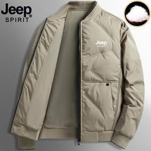 JEEP 남자 야구복 가을 겨울 따뜻하고 도톰한 캐주얼 패딩 퀼팅