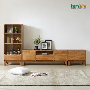 케미에르 바크로 고무나무원목 2700 TV 거실장SET KFZ-235
