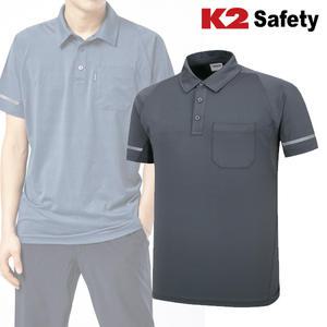 K2 TS-221R 라이트그레이 흡습속건 반팔 카라 티셔츠