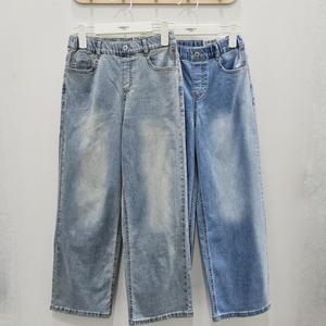 [행텐주니어][모다시흥]행텐주니어 풀밴딩 세미와이드 데님 팬츠 청바지 진 14520-155-401-10