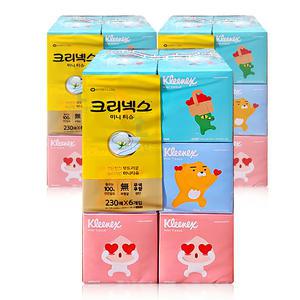 크리넥스 디럭스 미니 카카오 230매 6개입 x3개 (총18각) 각티슈 미용티슈