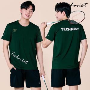 테크니스트 티셔츠 TNT6539 배드민턴 반팔 남녀공용 커플 그래픽 상의 오남스포츠