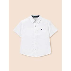 [BEANPOLE KIDS] [Essential] 옥스포드 반소매 셔츠  화이트 (BI5365UE11)