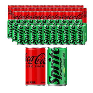 코카콜라 제로, 190ml, 30개 + 스프라이트 제로, 190ml, 30개