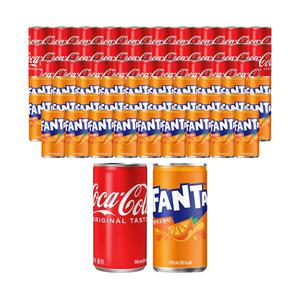 코카콜라 190ml, 30개 + 환타 오렌지 190ml, 30개