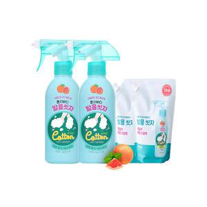 온더바디 코튼풋 발을씻자 풋샴푸 자몽 385ml 2개 + 리필 500ml 2개