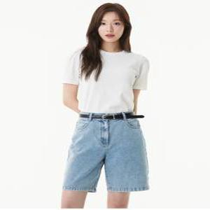 [플라스틱아일랜드]배색스티치 5부 데님 팬츠 PR2DP961
