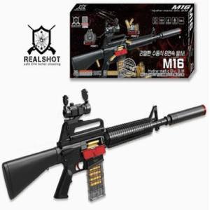 리얼샷 탄피배출 M16탄피배출돌격소총 EVA 샷건 TOY31386 수동식 8연속 발사