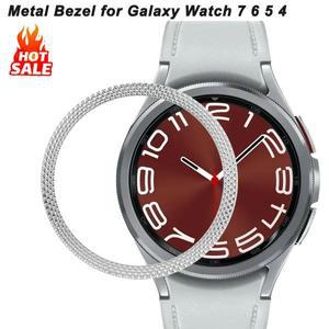 삼성 갤럭시 Watch7 6 5 4 클래식 43mm 47mm 42mm 46mm 40mm 44mm 금속 베젤 커버 링 범퍼 접착 케이스 Wat