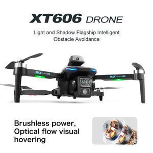 XT606 드론 6K 듀얼 HD RC 카메라 광각 장애물 회피 광학 흐름 Dron Foldable WIFI Brushless Quadcopter