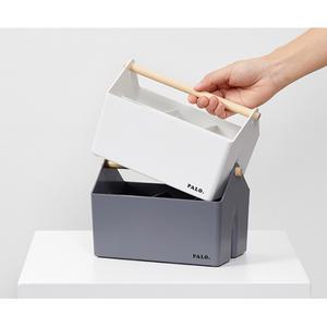 시스맥스 팔로 컴팩트 손잡이 소품함 수납 바구니 트레이 주방 욕실 색연필 연필꽂이 정리 색상 선택