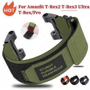 Huami Amazfit T-rex 2 3 용 나일론 루프 스트랩 Amazfit Trex Pro T Rex Tyrannosaurus Smartwatch 스포츠