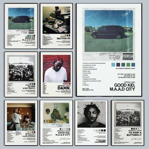 Kendrick Lamar Good Kid Maad City 힙합 음악 앨범 커버 포스터 인쇄 벽 아트 캔버스 회화 그림 선물 룸