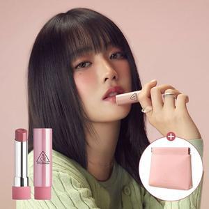 [3CE] Glazy Lip Glow 글레이지 립 글로우 [증정]클라우디 핑크 플립 파우치