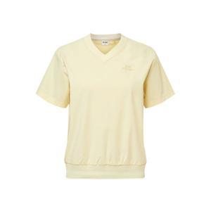 매장정품 아이더 EIDER ON THE ROCK S (온더락 쉐도우) 여성 우븐 반팔 브이넥 티셔츠_BANANA CREAM DWM252
