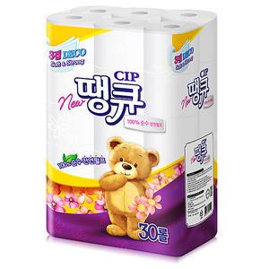 땡큐 순수 천연펄프 3겹 14m 30롤 2팩