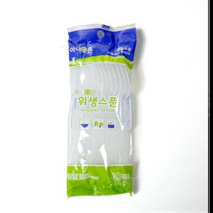 일회용 위생 스푼 10P ( 플라스틱 숟가락 수저 스푼 용품
