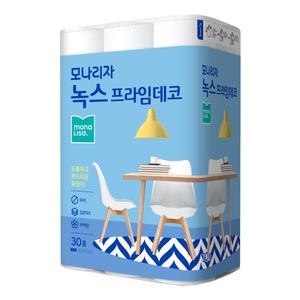 모나리자 녹스 프라임데코 3겹 30롤 1팩 30m 두루마리 휴지 롤휴지