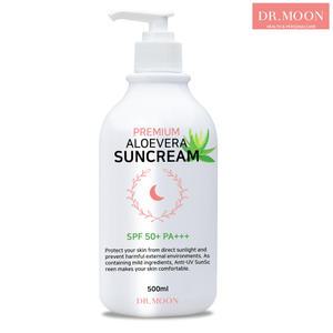 닥터문 프리미엄 바디겸용 대용량 500ml 알로에베라 선크림 SPF50+ PA+++/소분파우치/데일리 선크림