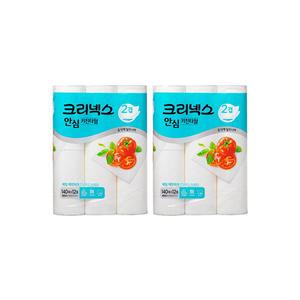 크리넥스 안심 클래식키친타월 140매X12롤X2팩