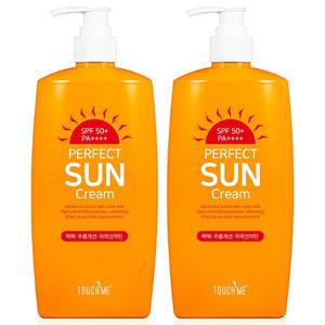 [터치미] 퍼펙트 자외선 차단 초대용량 선크림 500mlX2개  SPF50+PA++++/ 3중 기능성 골프장