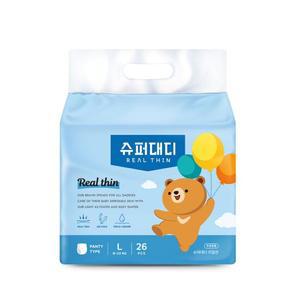 슈퍼대디 기저귀 리얼씬 팬티 대형 26P X 1팩