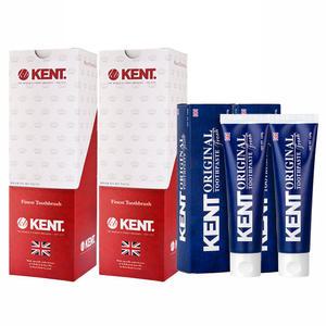 켄트 일반헤드 초극세모 칫솔, 12개 + 오리지널 프레쉬 치약, 120g, 2개