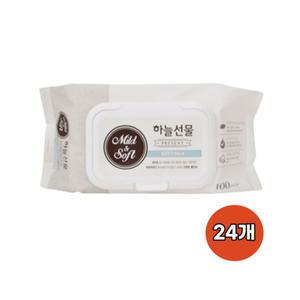 샤인 하늘선물 물티슈 캡형 100매 24개