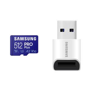 삼성전자 공식인증 마이크로SD PRO Plus 512GB + 리더기 MB-MD512SB/WW EL