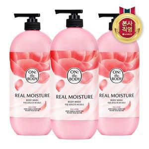 [엘지생활건강]온더바디 리얼모이스처 피오니 바디워시 900ml x 3개