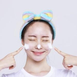 [OFKNL80S]왕리본 세안 헤어밴드 5p세트 극세사 세면밴드
