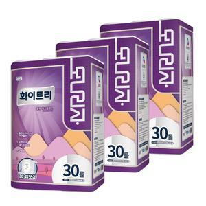모나리자 화이트리 100%천연펄프화장지 3겹 30롤 3팩