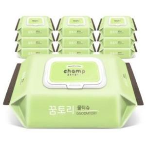 꿈토리 챔프 캡형 대용량 물티슈 100매 x10팩