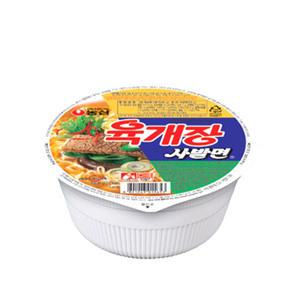 농심 육개장 사발면 컵라면 작은컵 86g x 60개