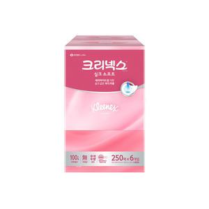 유한킴벌리 크리넥스 실크소프트 250매 X 6개입