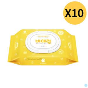 앙블랑 비데 물티슈 물에 녹는 키즈 캡형 46매 10팩