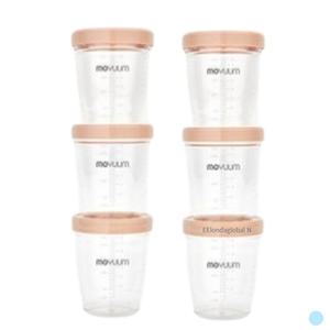 모윰 트라이탄 이유식 용기 6개 세트 테라코타 240ml