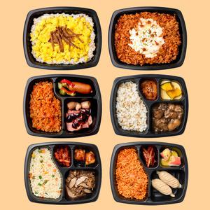 굿스푼 저당 3종+다이어트도시락 3종 6팩 배달 현미밥 불닭 찜닭 바베큐