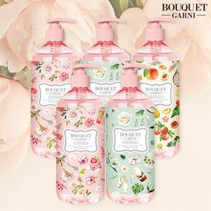 [최신상] 부케가르니 비타 콜라겐 바디워시 750ml 대용량 5종세트 (화이트머스크2+웨딩부케2+피치블러썸1)