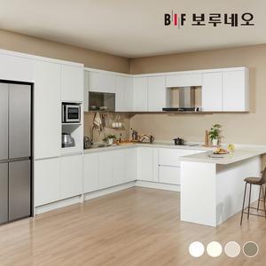 나비드 주방 싱크대 시공 ㄷ자 8.8m 멀티 수납형 E0 PET소재