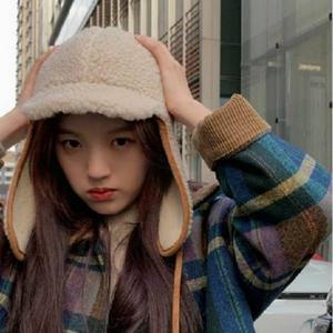 여자 뽀글이 트루퍼햇 스웨이드 끈볼캡 겨울방한 모자
