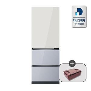 [위니아][인증점] 딤채 3도어 330L 스탠드 김치냉장고 EDT33JBPIENT 샤인 베이지노바실버