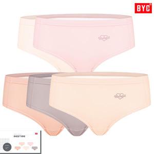 BYC깔끔하고화사한면스판미디여삼각팬티5매입 WNP2222