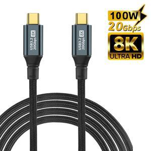 맥스용 8K 비디오 호환 프로 GEN2, 케이블, 노트북 @ TO 아이패드 호환 100W 3.2 20GBPS, 코드, USB PC 맥북제품 60HZ C PD 애플제품 C타입 15 데이터 호환
